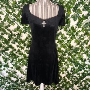 Dangerfield black velvet super soft dress